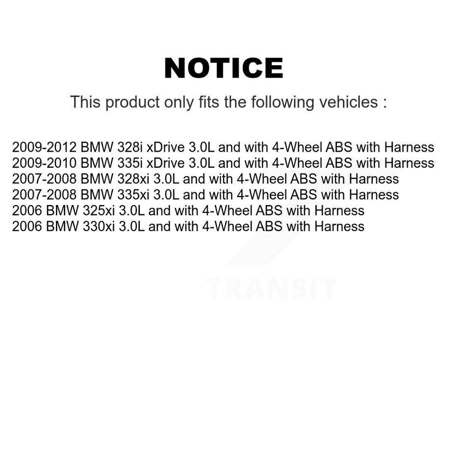 Front Wheel Bearing And ABS Sensor Kit For BMW 328i xDrive 328xi 335i 335xi 325xi 330xi K7S-100265