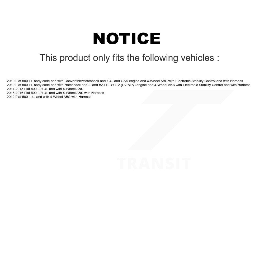 Front Wheel Bearing And ABS Sensor Kit For Fiat 500 K7S-100276