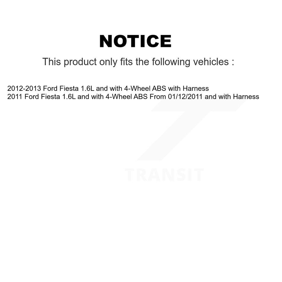 Front Wheel Bearing And ABS Sensor Kit For Ford Fiesta 1.6L with 4-Wheel K7S-100296