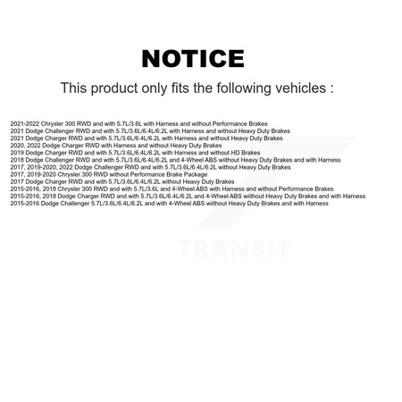 Rear Wheel Hub Bearing And ABS Sensor Kit For Dodge Charger Challenger Chrysler 300 K7S-100365