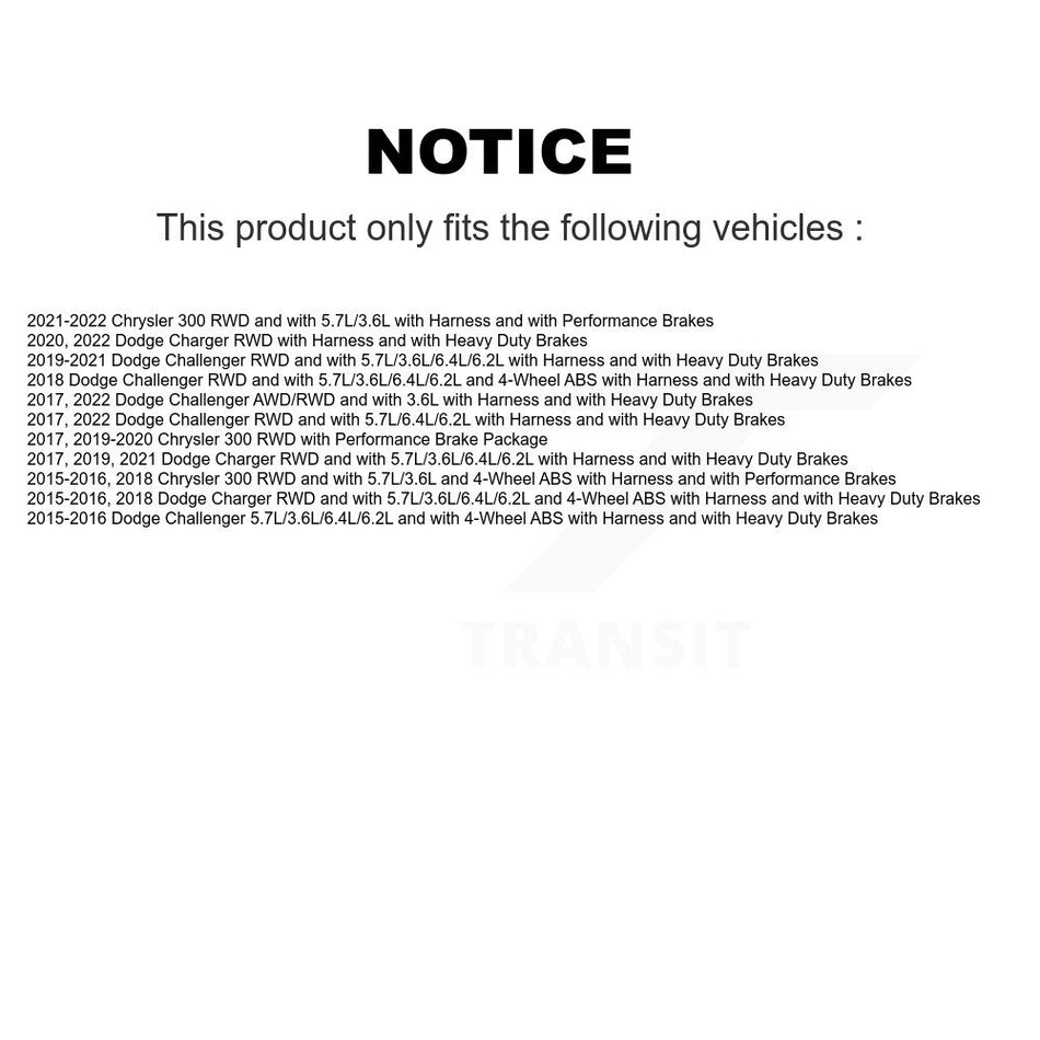 Rear Wheel Hub Bearing And ABS Sensor Kit For Dodge Charger Challenger Chrysler 300 K7S-100366