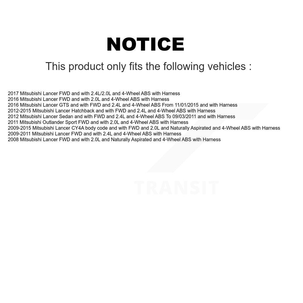 Rear Wheel Hub Bearing And ABS Sensor Kit For Mitsubishi Lancer Outlander Sport K7S-100481
