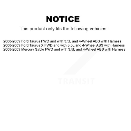 Rear Wheel Hub Bearing Sensor Kit For 2008-2009 Ford Taurus X Mercury Sable with Harness K7S-100499