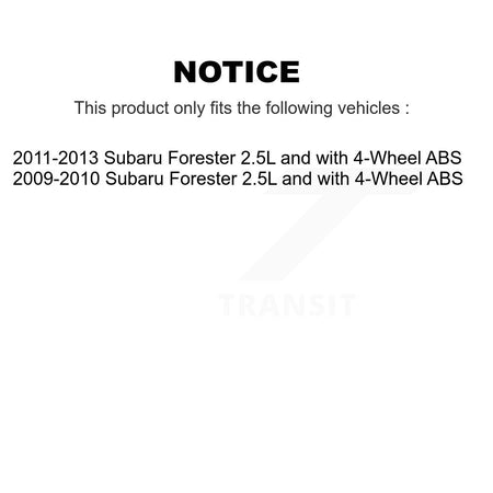Rear Wheel Hub Bearing ABS Sensor Kit For 2009-2013 Subaru Forester 2.5L with 4-Wheel K7S-100522
