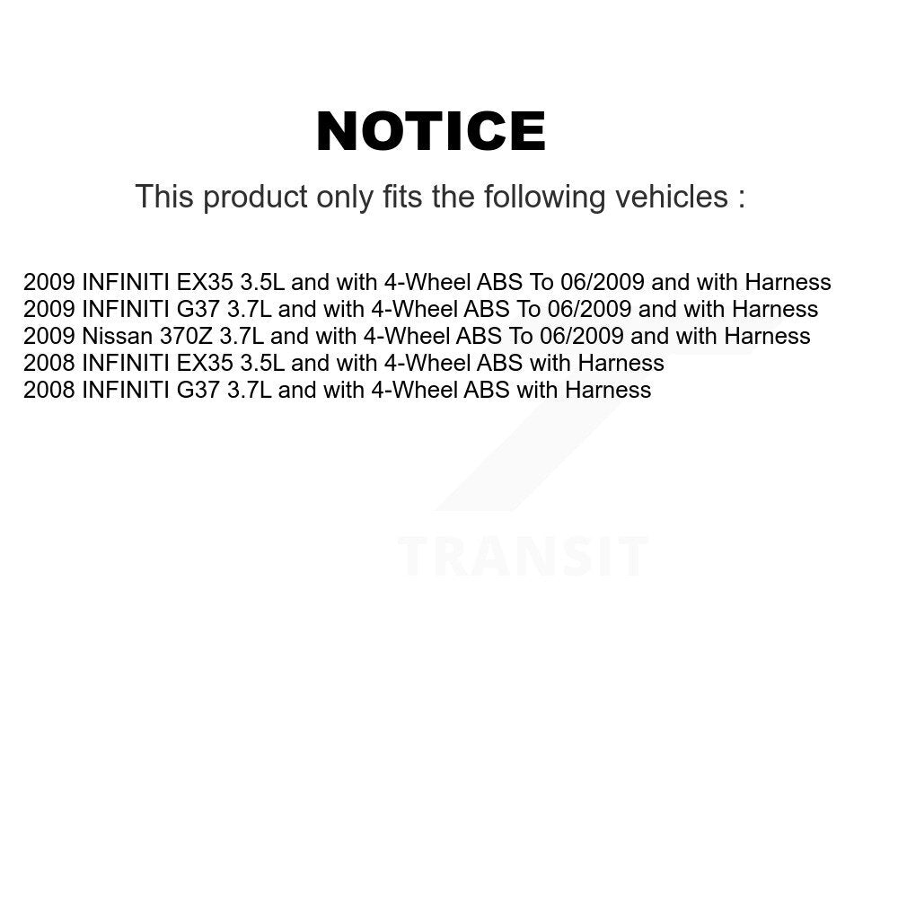 Rear Wheel Hub Bearing And ABS Sensor Kit For INFINITI G37 EX35 Nissan 370Z K7S-100542