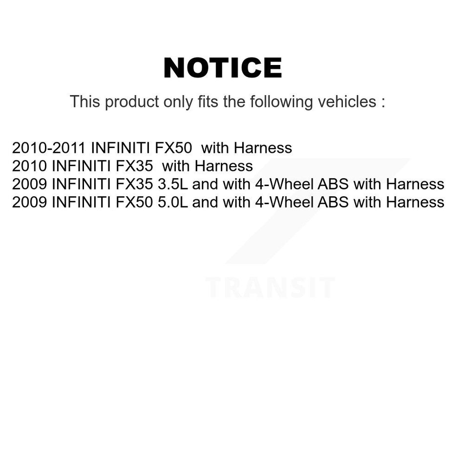 Rear Wheel Hub Bearing And ABS Sensor Kit For INFINITI FX35 FX50 with Harness K7S-100543