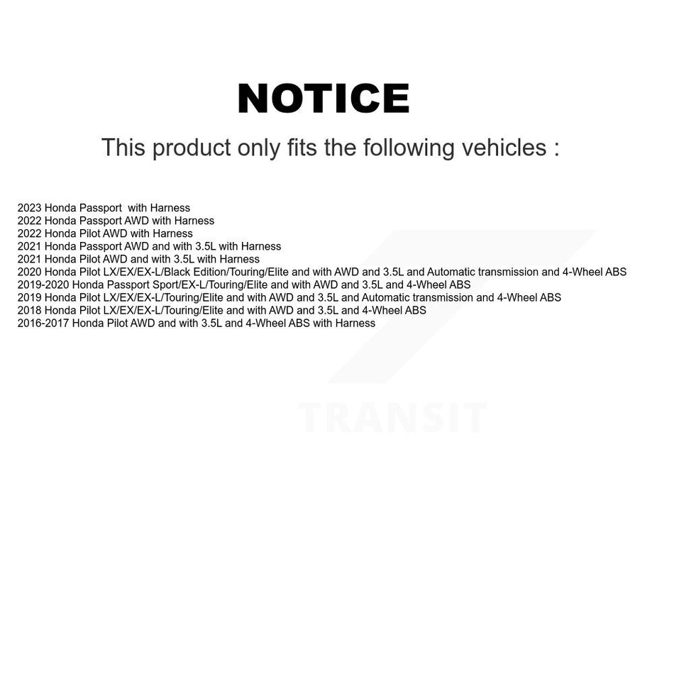 Rear Wheel Hub Bearing And ABS Sensor Kit For Honda Pilot Passport K7S-100603