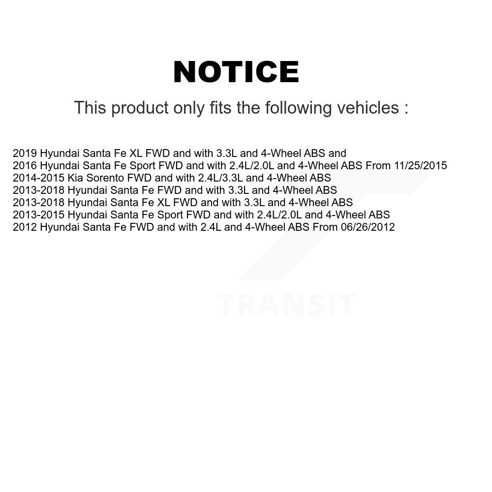 Rear Wheel Hub Bearing And Extra ABS Sensor Kit For Hyundai Santa Fe Sport Kia Sorento XL K7S-100610