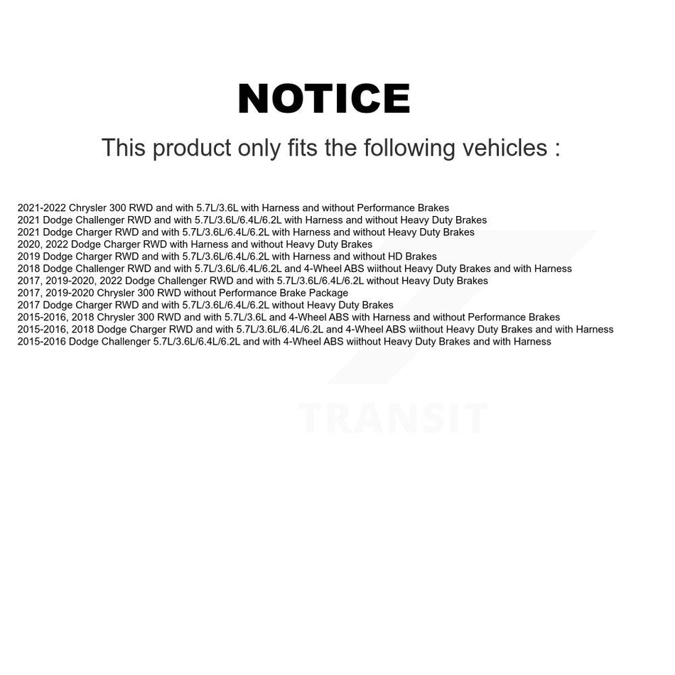 Rear Wheel Hub Bearing And ABS Sensor Kit For Dodge Charger Challenger Chrysler 300 K7S-100686