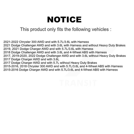 Rear Wheel Hub Bearing And ABS Sensor Kit For Dodge Charger Challenger Chrysler 300 K7S-100688