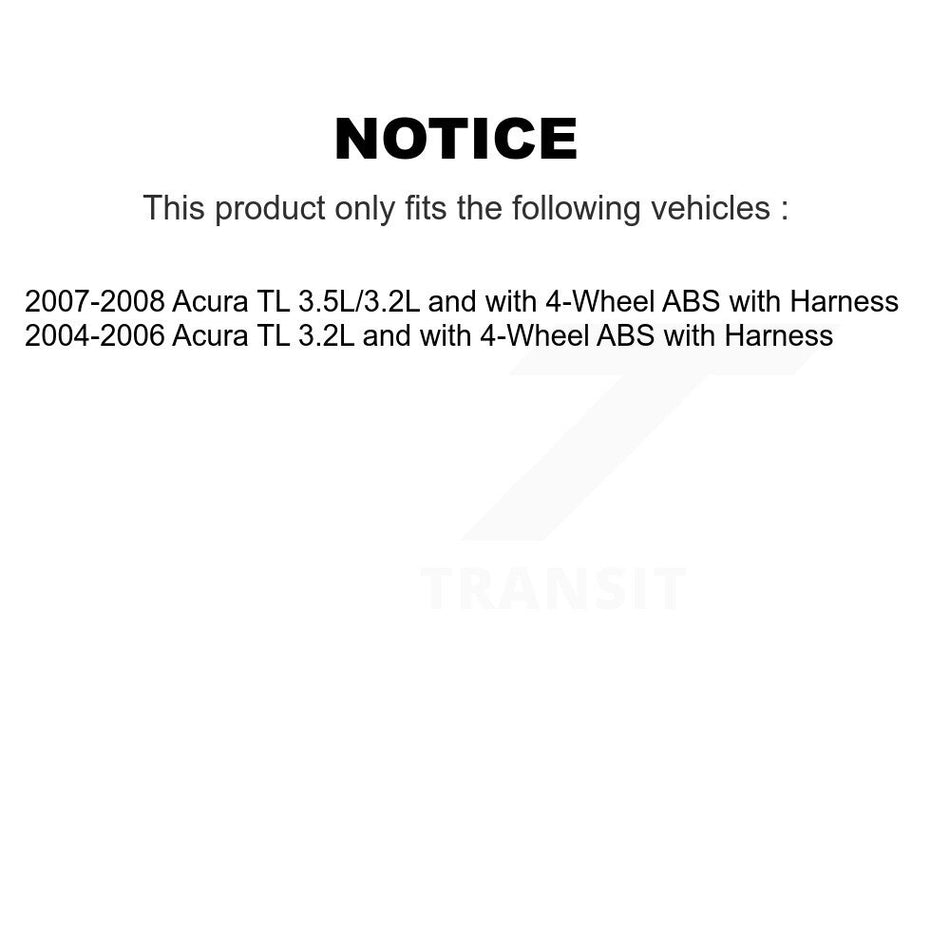 Rear Wheel Hub Bearing And ABS Sensor Kit For Acura TL with Harness K7S-100697