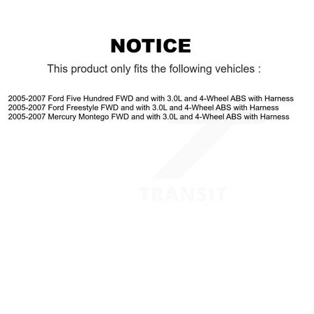Rear Wheel Hub Bearing And ABS Sensor Kit For Ford Five Hundred Freestyle Mercury Montego K7S-100729