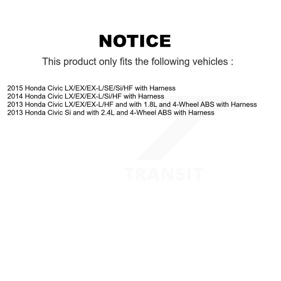 Rear Wheel Hub Bearing And ABS Sensor Kit For Honda Civic with Harness K7S-100756