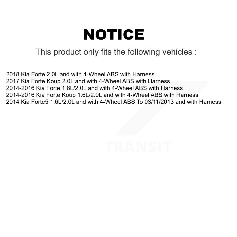 Rear Wheel Hub Bearing And ABS Sensor Kit For Kia Forte Koup Forte5 K7S-100775