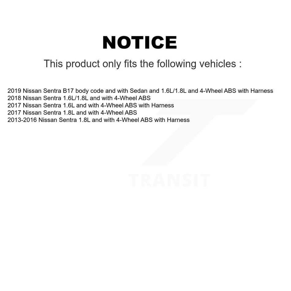 Rear Wheel Hub Bearing And ABS Sensor Kit For Nissan Sentra K7S-100778