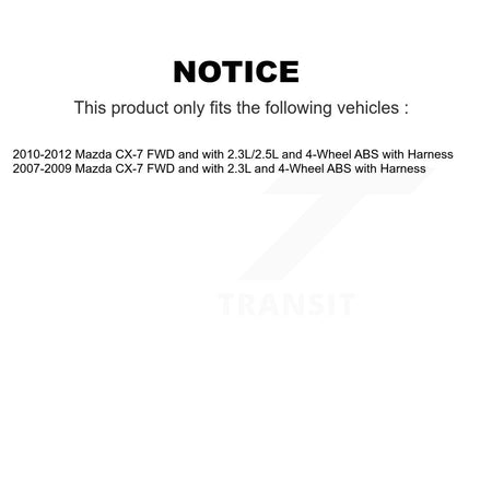 Rear Wheel Hub Bearing And ABS Sensor Kit For Mazda CX-7 with Harness K7S-100787