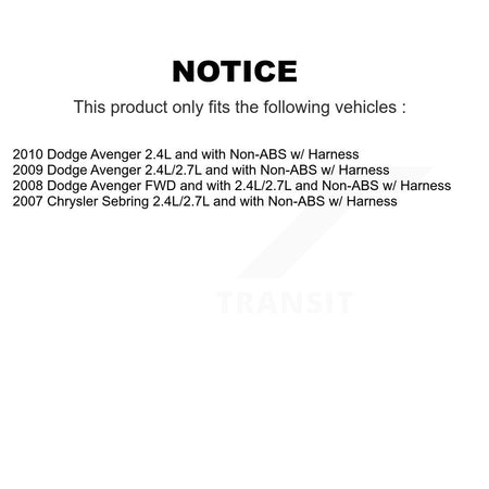 Rear Left Wheel Hub Bearing And ABS Sensor Kit For 2009 Chrysler Sebring with Harness K7S-100795
