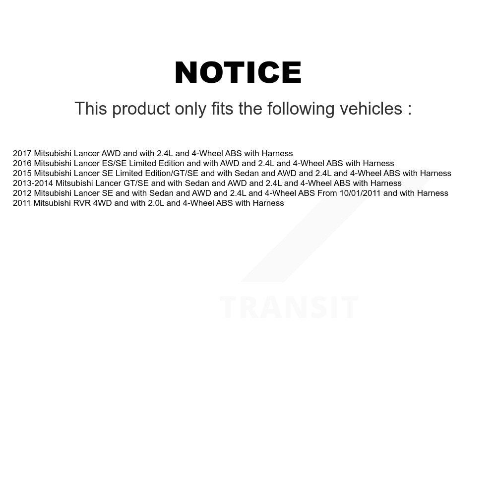 Rear Wheel Hub Bearing And ABS Sensor Kit For Mitsubishi Lancer RVR K7S-100811