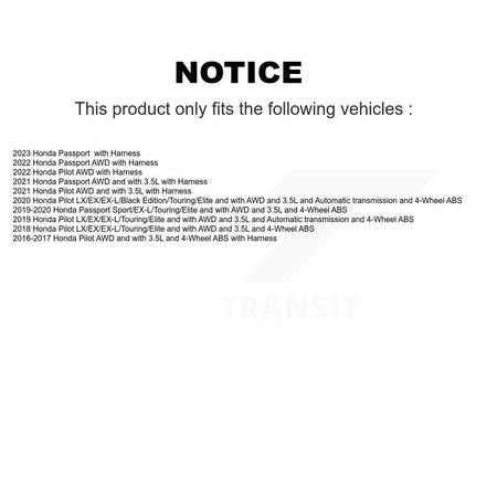 Rear Wheel Hub Bearing And ABS Sensor Kit For Honda Pilot Passport K7S-100842
