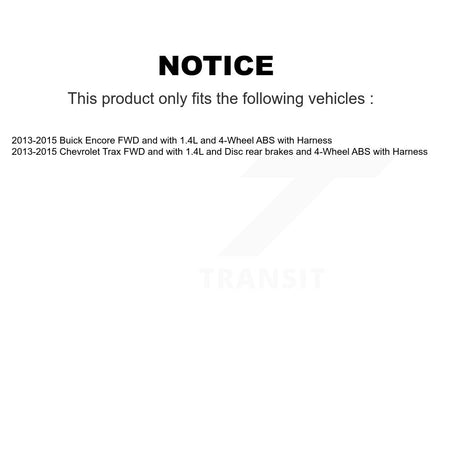 Rear Wheel Hub Bearing Sensor Kit For 2013-2015 Chevrolet Trax Buick Encore with Harness K7S-100860