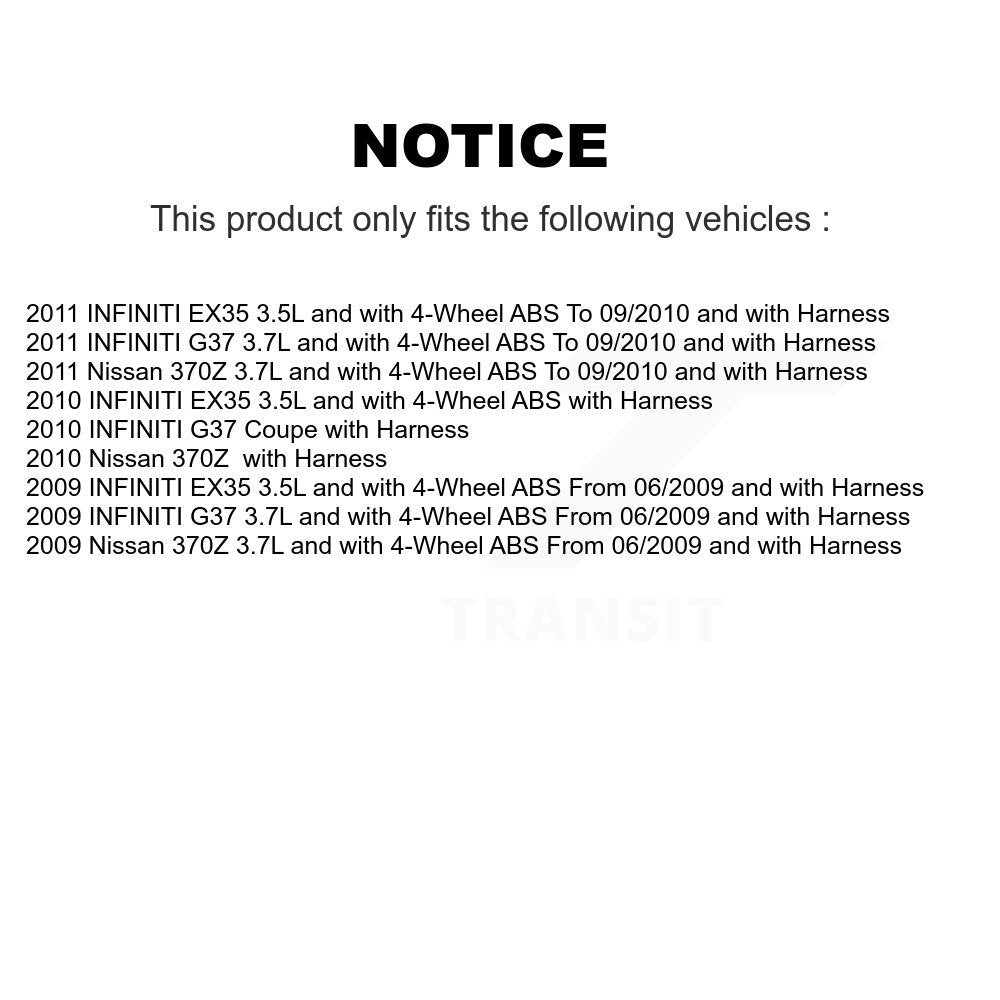 Rear Wheel Hub Bearing And ABS Sensor Kit For INFINITI G37 EX35 Nissan 370Z K7S-100880