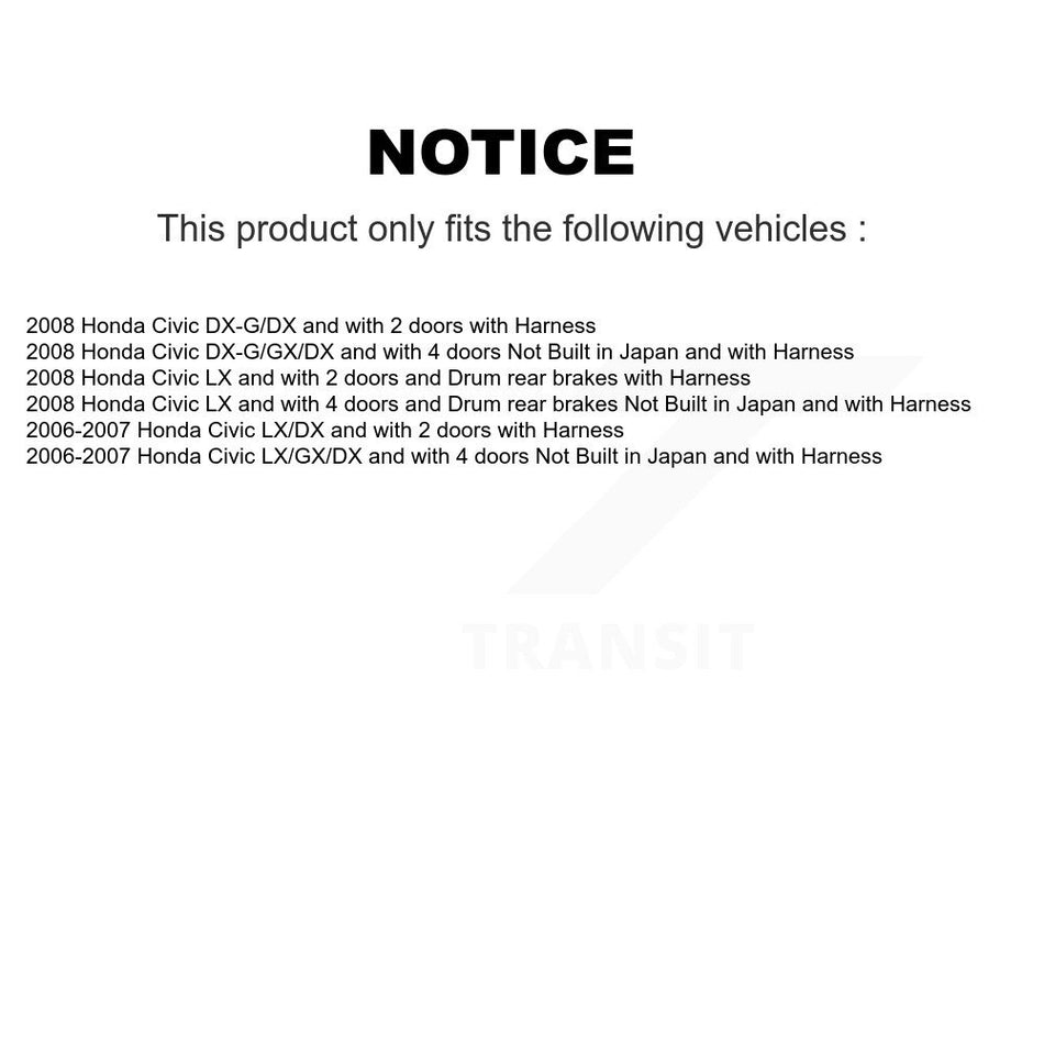 Rear Wheel Hub Bearing And ABS Sensor Kit For Honda Civic K7S-100890