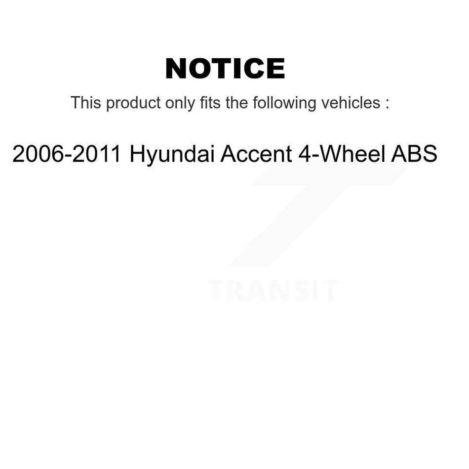 Rear Wheel Hub Bearing And Extra ABS Sensor Kit For 2006-2011 Hyundai Accent 4-Wheel K7S-100951