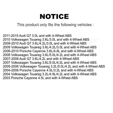 Rear Wheel Bearing And ABS Sensor Kit For Audi Q7 Porsche Cayenne Volkswagen Touareg K7S-100976