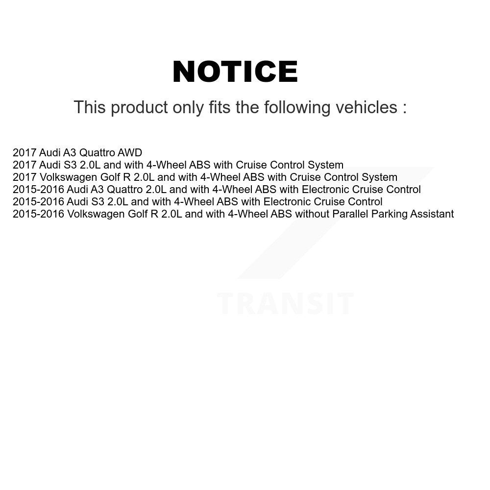 Rear Wheel Hub Bearing And ABS Sensor Kit For Audi A3 Quattro Volkswagen Golf R S3 K7S-100996