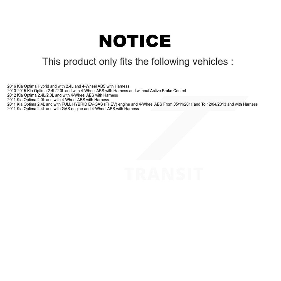 Rear Wheel Hub Bearing And ABS Sensor Kit For Kia Optima K7S-101000