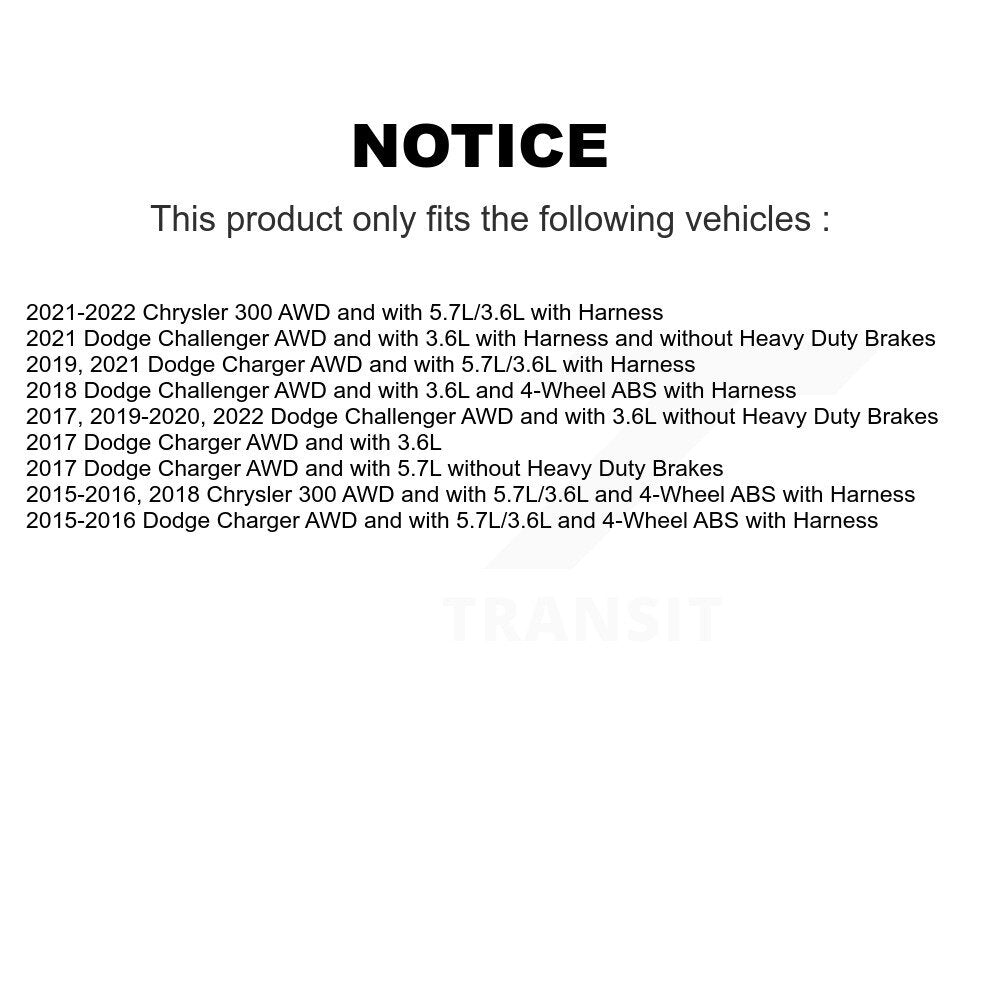 Rear Wheel Hub Bearing And ABS Sensor Kit For Dodge Charger Challenger Chrysler 300 K7S-101018