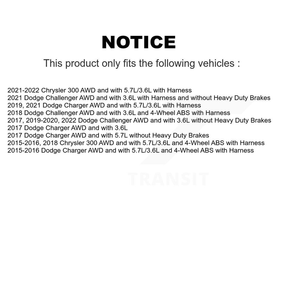 Rear Wheel Hub Bearing And ABS Sensor Kit For Dodge Charger Challenger Chrysler 300 K7S-101018