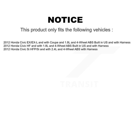Rear Wheel Hub Bearing And ABS Sensor Kit For Honda Civic K7S-101023