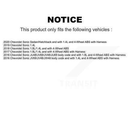 Rear Wheel Hub Bearing And Extra ABS Sensor Kit For Chevrolet Sonic K7S-101028