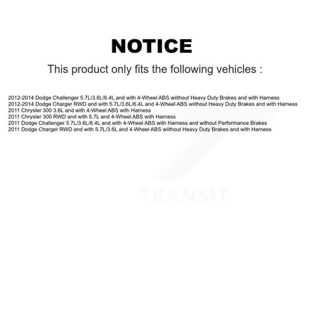 Rear Wheel Hub Bearing And ABS Sensor Kit For Dodge Charger Challenger Chrysler 300 K7S-101088