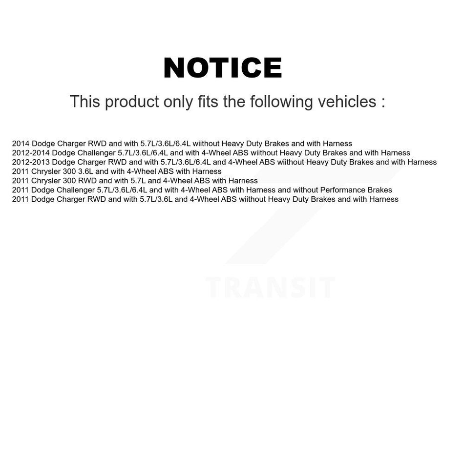 Rear Wheel Hub Bearing And ABS Sensor Kit For Dodge Charger Challenger Chrysler 300 K7S-101088