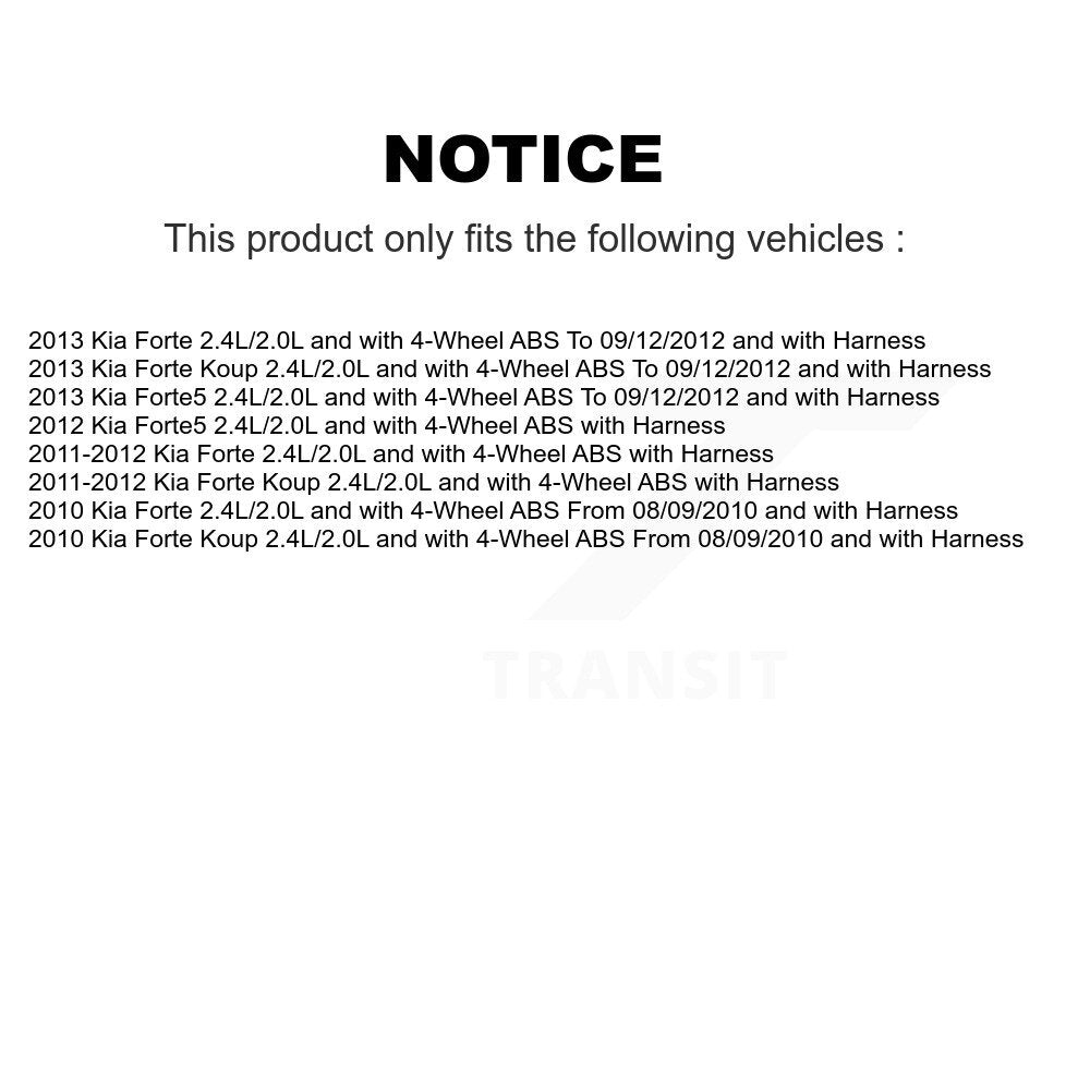 Rear Wheel Hub Bearing And Extra ABS Sensor Kit For Kia Forte Koup Forte5 K7S-101127