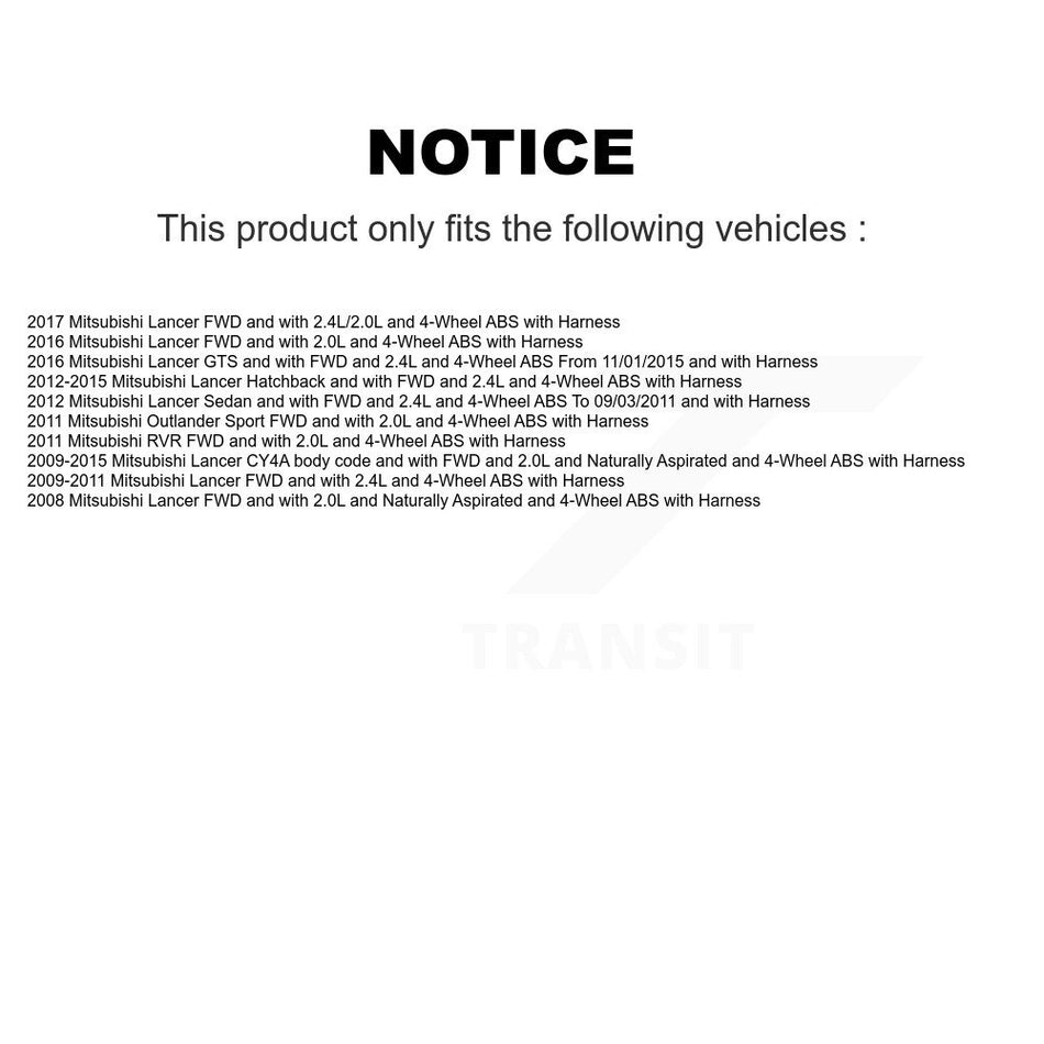 Rear Wheel Hub Bearing And ABS Sensor Kit For Mitsubishi Lancer Outlander Sport K7S-101129