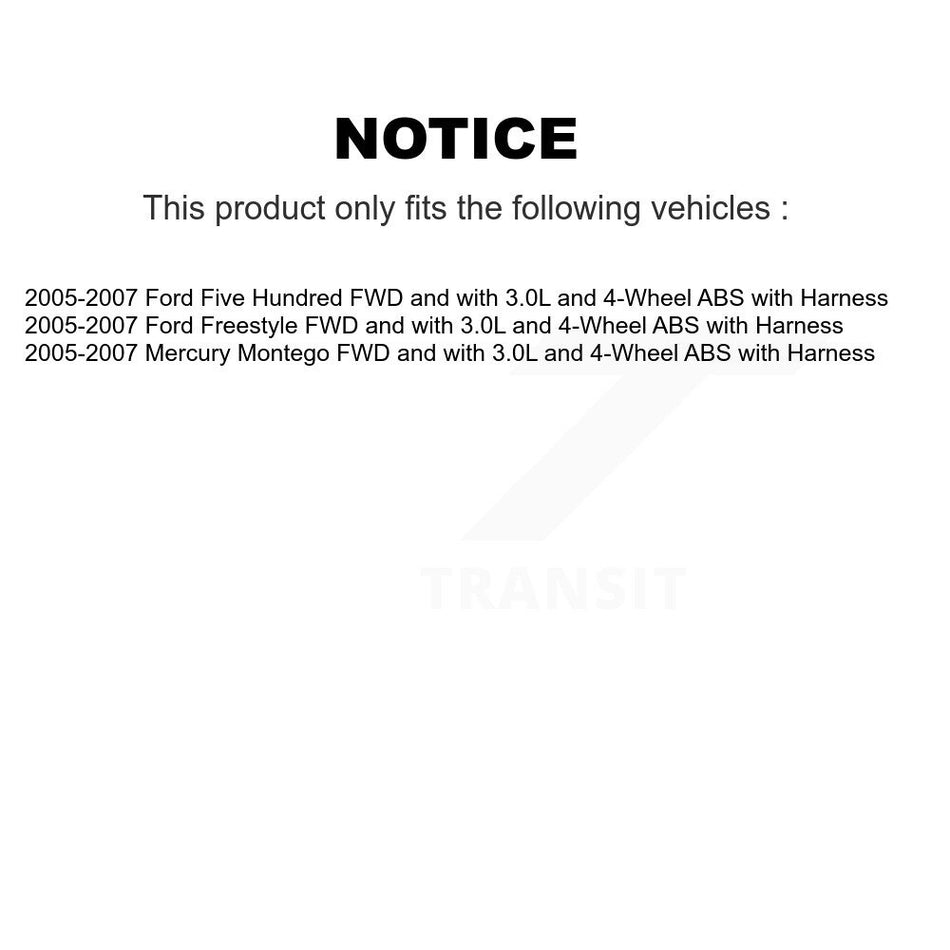 Rear Wheel Hub Bearing And ABS Sensor Kit For Ford Five Hundred Freestyle Mercury Montego K7S-101141