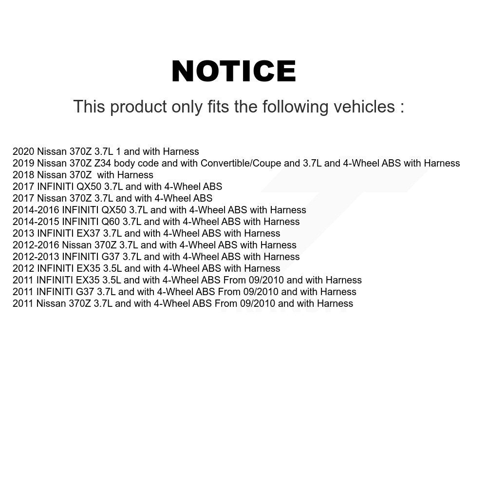 Rear Wheel Hub Bearing And ABS Sensor Kit For INFINITI QX50 G37 Nissan 370Z EX35 EX37 Q60 K7S-101181