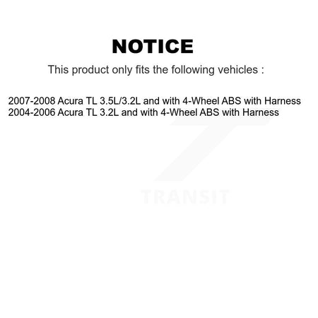 Rear Wheel Hub Bearing And ABS Sensor Kit For Acura TL with Harness K7S-101201