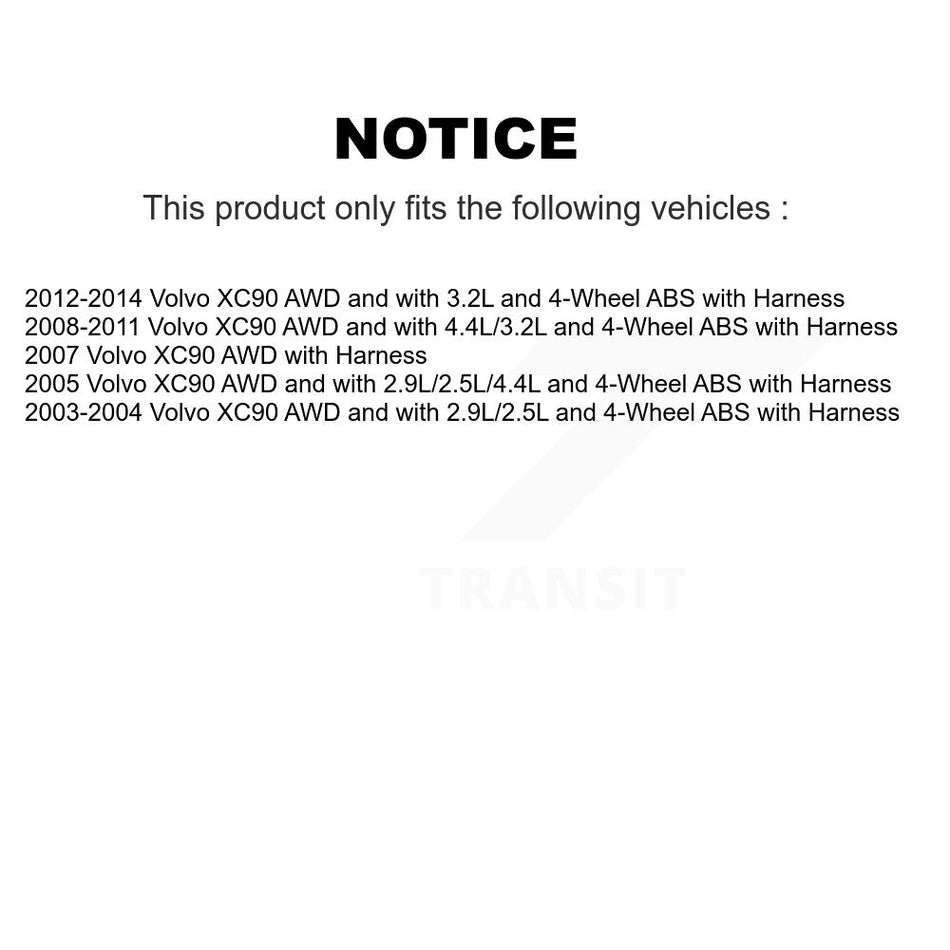 Rear Wheel Hub Bearing And ABS Sensor Kit For Volvo XC90 with Harness K7S-101233