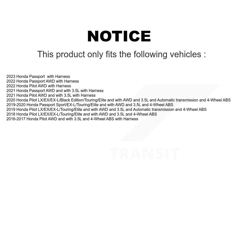 Rear Wheel Hub Bearing And ABS Sensor Kit For Honda Pilot Passport K7S-101244