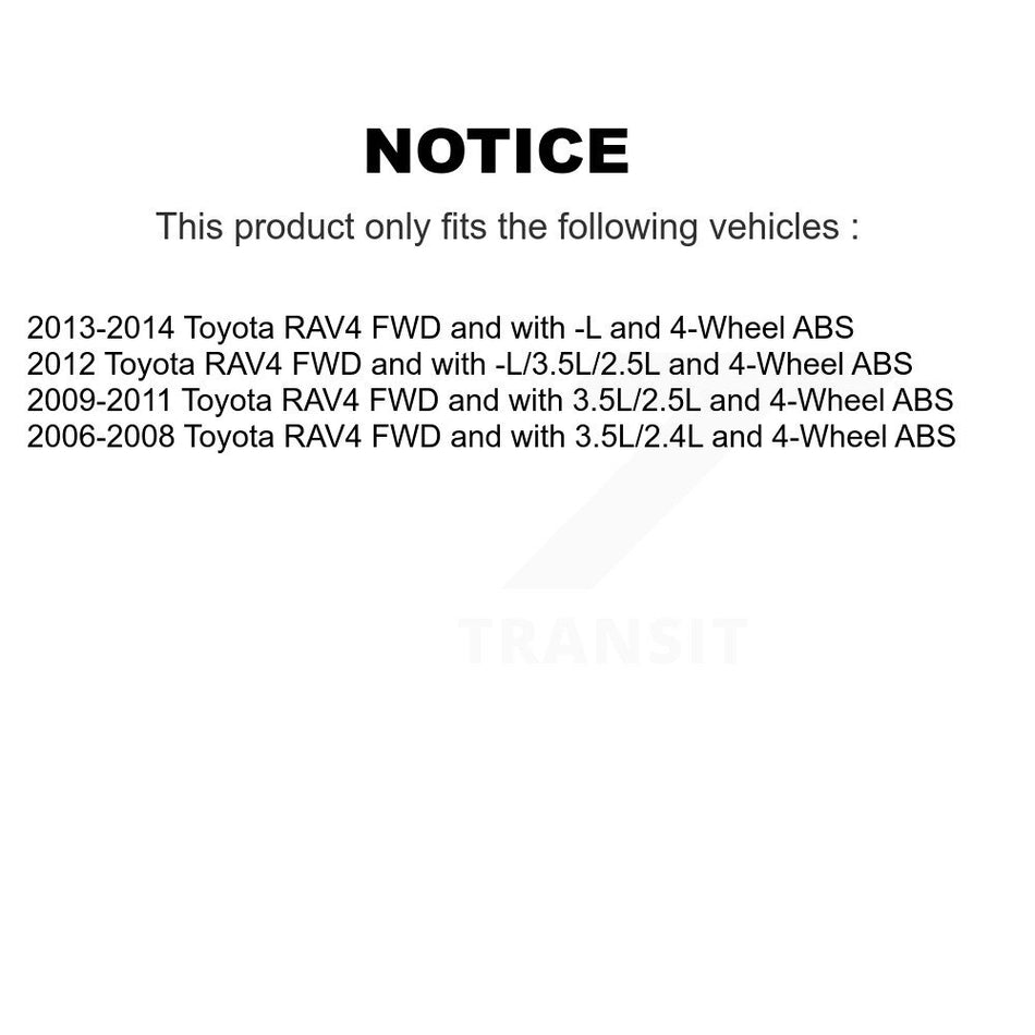 Rear Wheel Hub Bearing And Extra ABS Sensor Kit For Toyota RAV4 K7S-101254