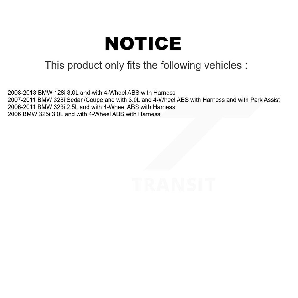 Rear Wheel Bearing And ABS Sensor Kit For BMW 323i 328i 128i 325i K7S-101285