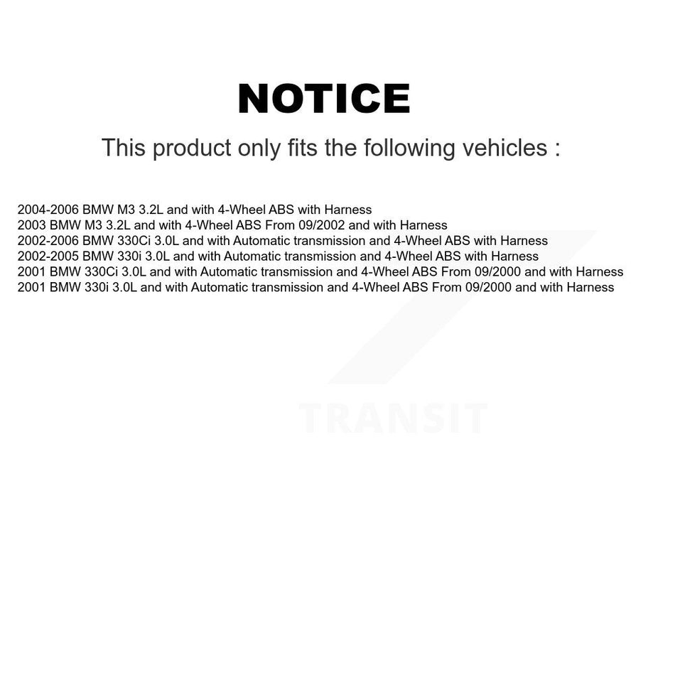 Rear Wheel Bearing And ABS Sensor Kit For BMW 330Ci M3 330i K7S-101299