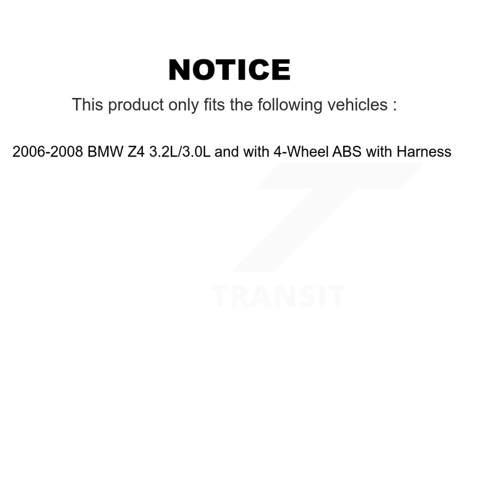 Rear Wheel Bearing & Sensor Kit For 06-08 BMW Z4 3.2L 3.0L with 4-Wheel ABS Harness K7S-101302