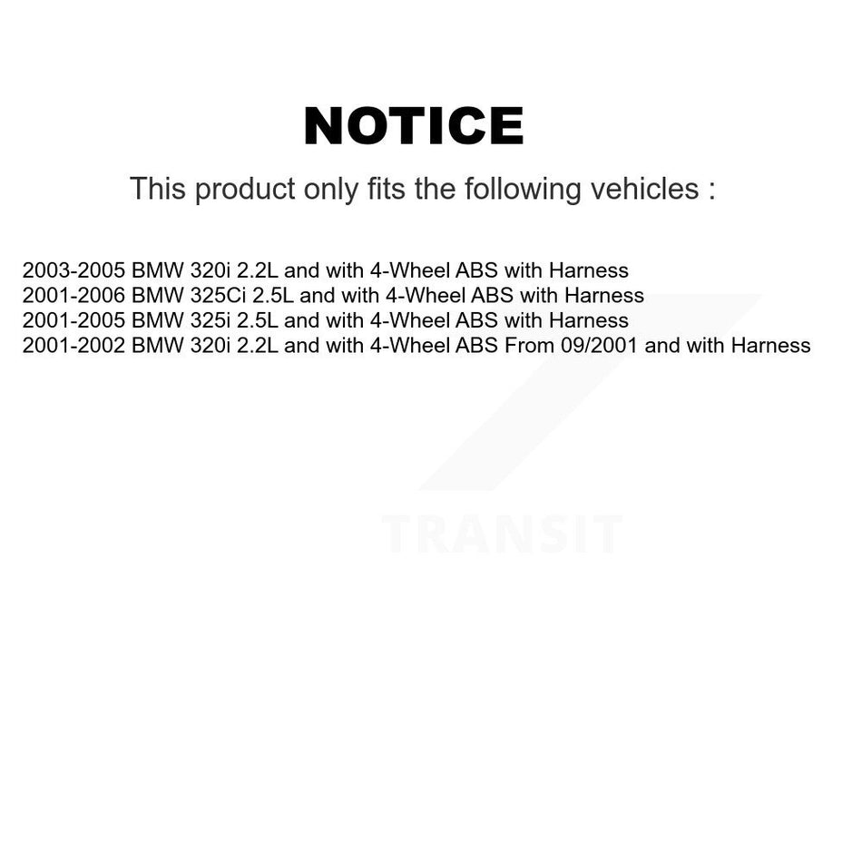 Rear Wheel Bearing And ABS Sensor Kit For BMW 325i 325Ci 320i K7S-101313
