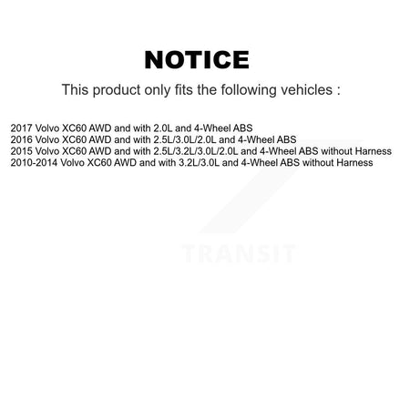 Rear Wheel Hub Bearing And ABS Sensor Kit For Volvo XC60 K7S-101323