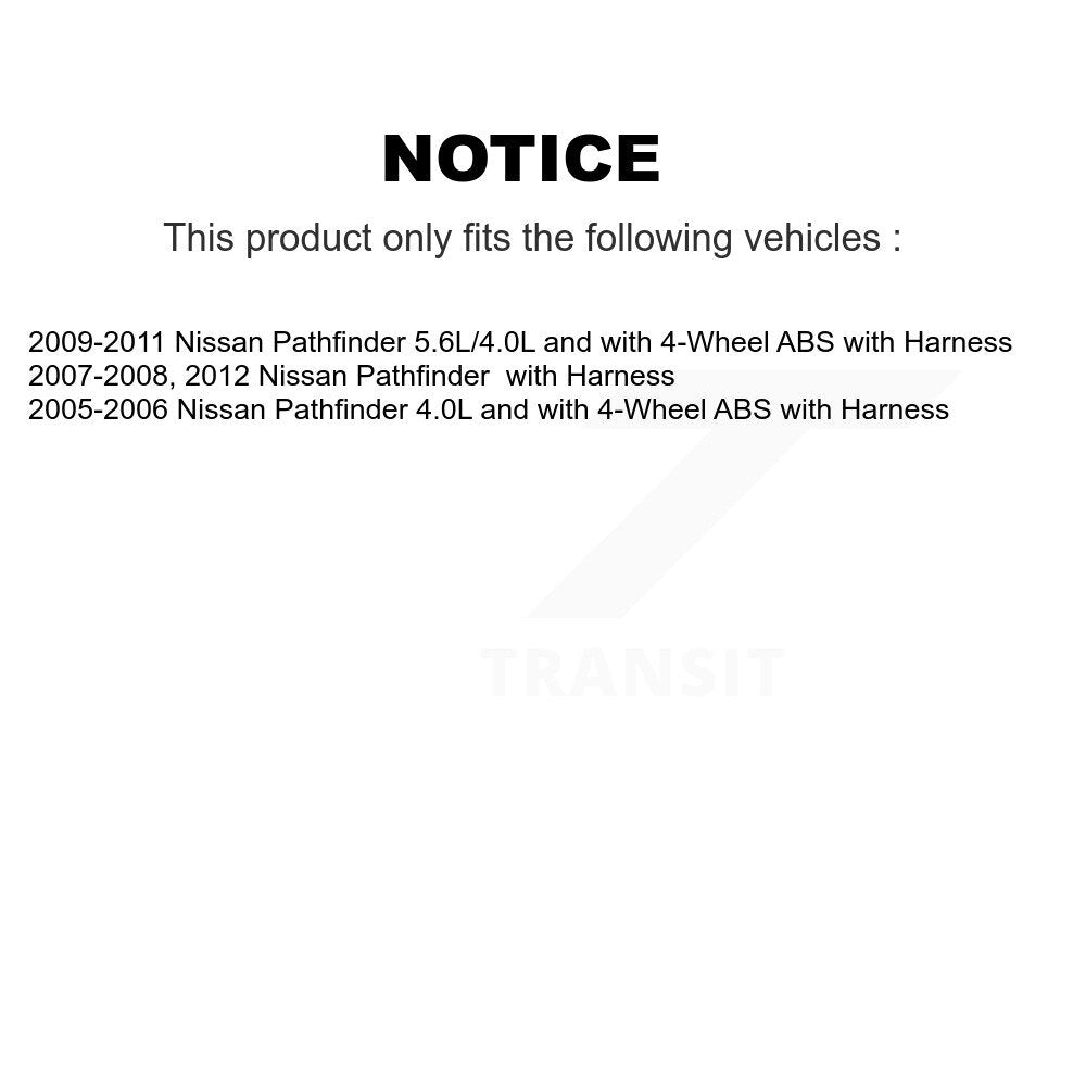 Rear Wheel Hub Bearing And ABS Sensor Kit For Nissan Pathfinder with Harness K7S-101385